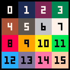 pico-8 default color palette