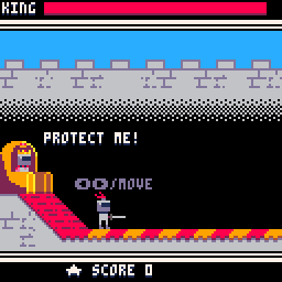 Button icons appear above player at the start of the game.