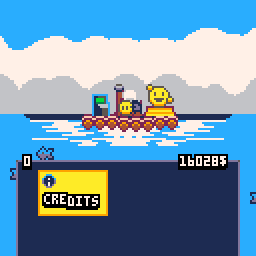 a website address displayed in the credits of a game