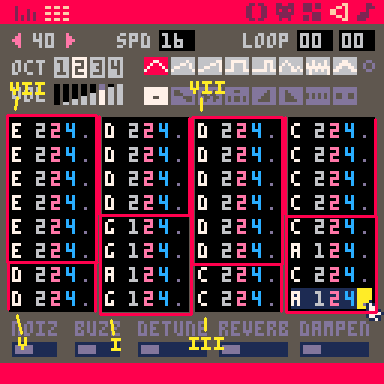 New sfx 40 in Pico-8's sfx editor