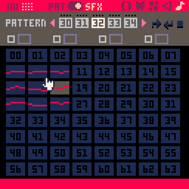 Copying and pasting sfx and patterns in Pico-8