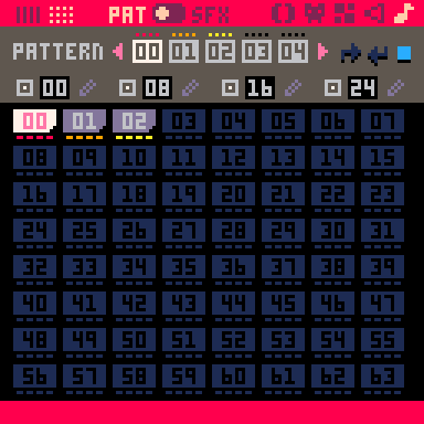 The PICO-8 sfx overview